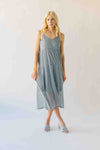 The Hiltonia Polka Dot Tank Dress in Blue
