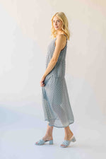 The Hiltonia Polka Dot Tank Dress in Blue