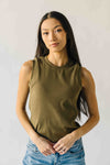 The Denison Basic Ribbed Tank in Olive