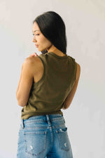 The Denison Basic Ribbed Tank in Olive