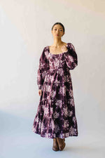 The Marium Tiered Floral Midi Dress in Red