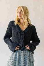The Brandon Button-Up Cardigan in Charcoal