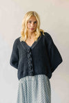 The Brandon Button-Up Cardigan in Charcoal