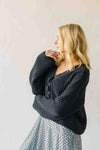 The Brandon Button-Up Cardigan in Charcoal