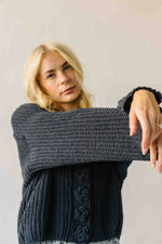 The Brandon Button-Up Cardigan in Charcoal