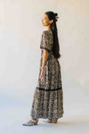The Willett Lace Detail Maxi Dress in Midnight Rose