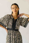 The Willett Lace Detail Maxi Dress in Midnight Rose