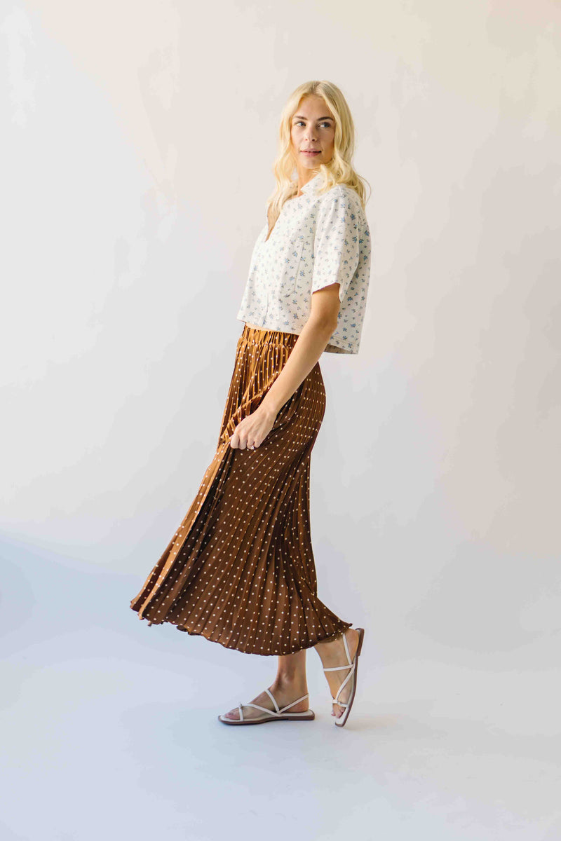 The Joplin Pocket Detail Blouse in White + Blue Floral