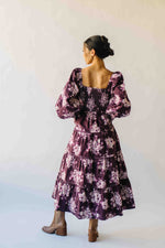 The Marium Tiered Floral Midi Dress in Red