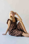 *RESTOCKING END OF OCTOBER* The Kimmy Ruffle Detail Midi Dress in Chocolate Dot