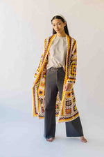 The Knox Crochet Long Cardigan in Beige