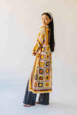 The Knox Crochet Long Cardigan in Beige