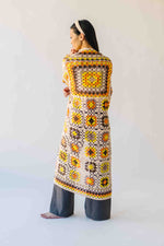 The Knox Crochet Long Cardigan in Beige
