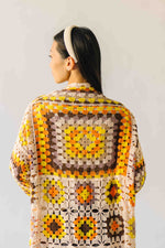 The Knox Crochet Long Cardigan in Beige