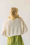 The Latisha Crochet Floral Sweater in Ivory