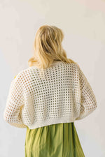 The Latisha Crochet Floral Sweater in Ivory