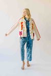 The Athena Embroidered Cardigan in Powder Cream