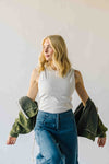 The Denison Basic Ribbed Tank in Heather Grey