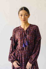 The Quinney Patterned Maxi Dress In Burgundy