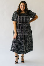 The Bednarek Patterned Midi Dress in Black