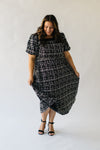 The Bednarek Patterned Midi Dress in Black