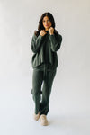 The Rory Ribbed Sweater Pant in Dark Green