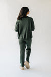 The Rory Ribbed Sweater Pant in Dark Green