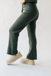 The Rory Ribbed Sweater Pant in Dark Green