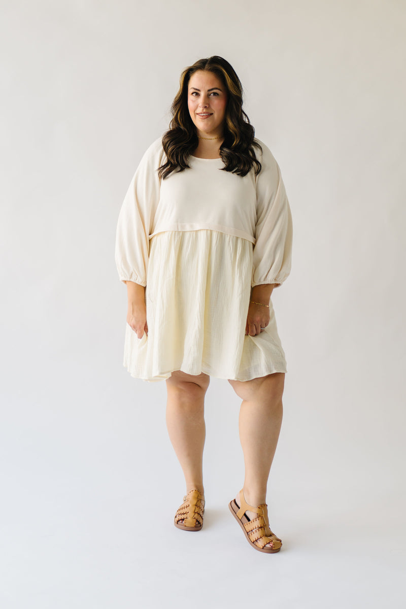 The Hickam Casual Midi Dress in Ivory