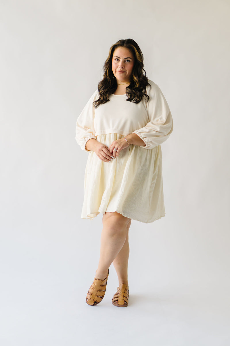 The Hickam Casual Midi Dress in Ivory