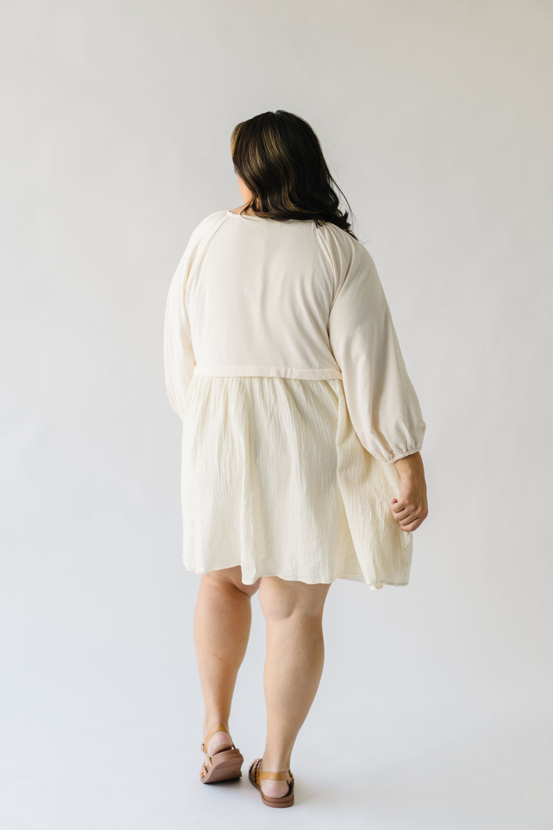 The Hickam Casual Midi Dress in Ivory