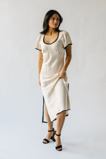 The Carrasco Satin Midi Dress in Cream