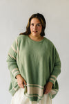 The Donakey Batwing Striped Sweater in Olive + Oatmeal