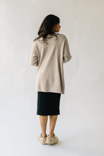 The Bamburg Waffle Cardigan in Warm Grey