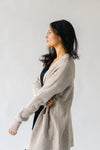 The Bamburg Waffle Cardigan in Warm Grey