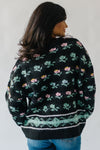 The Quinlan Floral Sweater in Midnight