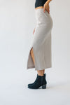 The Alpharetta Knit Skirt in Light Grey