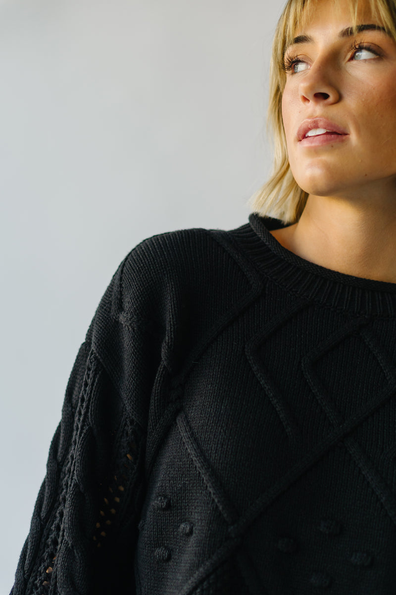 The Rupert Knit Pullover in Black