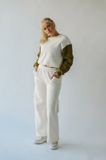 The Richland Cargo Sweatpants in Ivory