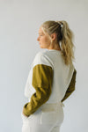 The Shannon Pocket Detail Pullover in Ivory + Olive