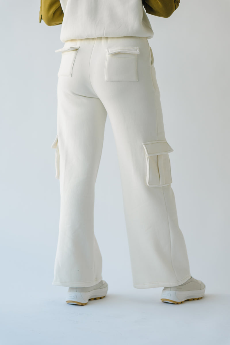The Richland Cargo Sweatpants in Ivory