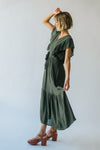 The Forsyth V-Neck Midi Dress in Olive