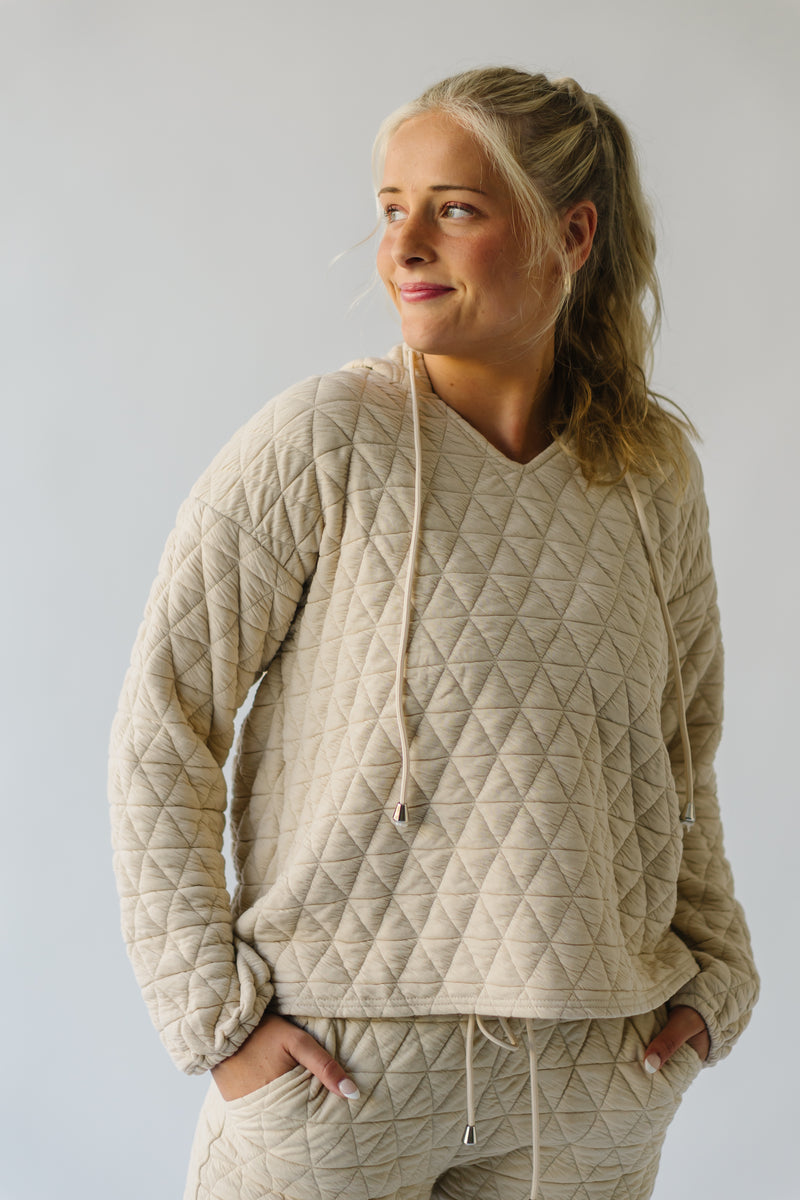 The Metter Textured Pullover in Sand