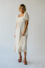 The Waverly Checkered Maxi Dress in Cream