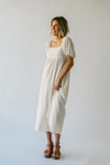 The Waverly Checkered Maxi Dress in Cream