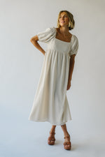 The Waverly Checkered Maxi Dress in Cream