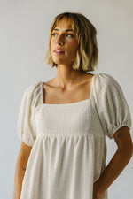 The Waverly Checkered Maxi Dress in Cream