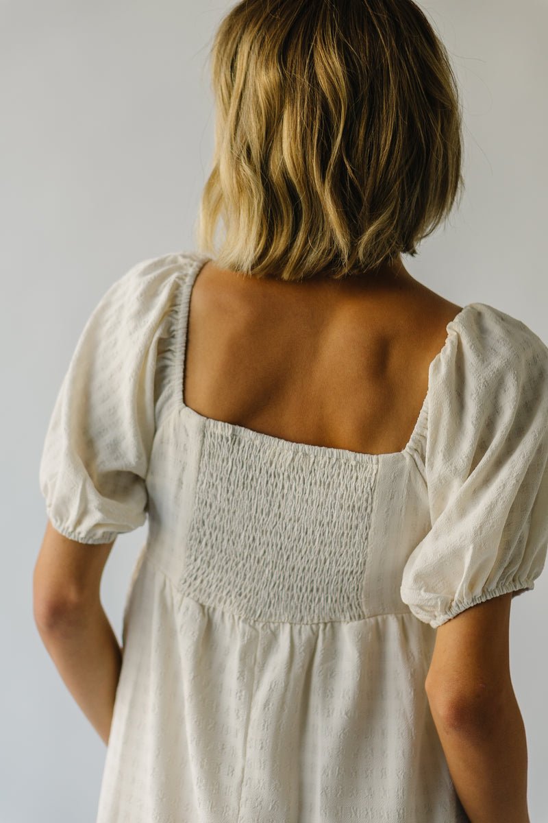 The Waverly Checkered Maxi Dress in Cream