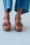 The Malibu Leather Heel in Tan