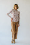 The Milner High Neck Floral Blouse in Brown